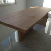 tavolo e gambe in pezzo unico cedro del libano