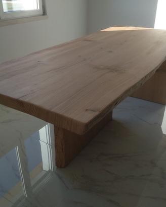 tavolo e gambe in pezzo unico cedro del libano