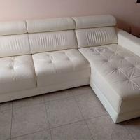 Divano pelle con penisola