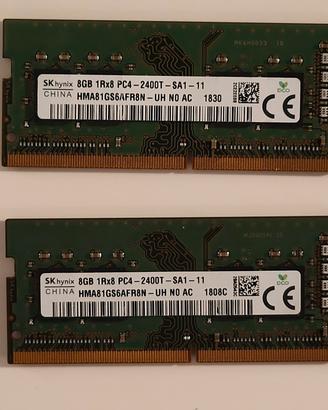 DDR4 8+8gb 2400t  SK hynix