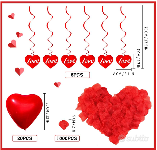 Decorazione romantica di San Valentino - Arredamento e Casalinghi In vendita  a Foggia