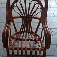 sedia vimini bimbi vintage 