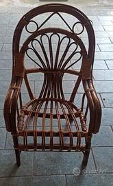 sedia vimini bimbi vintage 