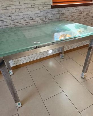 Tavolo allungabile vetro 110/170x74 cm