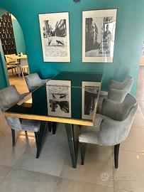 Tavoli 90x90 e poltroncine per sala/bar