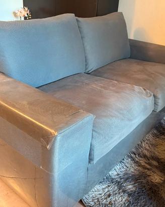 DIvano due posti grigio 185x98, seduta 55