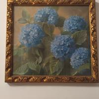 quadro G. Lombardi 1935 ortensie 24x22