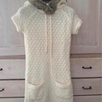 Vestito donna maglia lunga bianco