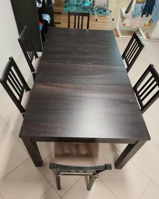 TAVOLO 4-6-8-10 posti+ 6 SEDIE+Cusci IKEA €220,00