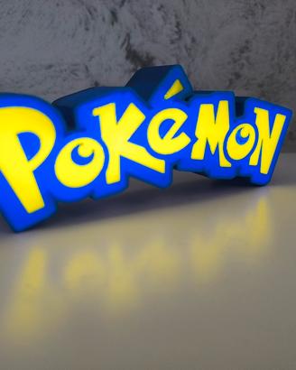 Lampada Led Scritta Pokemon Insegna Lightbox