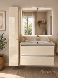 Mobile bagno con lavabo , specchio e colonna