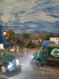 Diorama  con camion illuminati