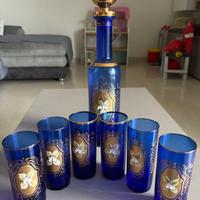 Set bicchieri di murano blu
