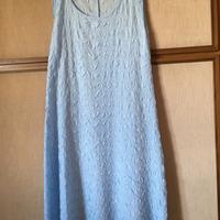 Vestito azzurro seta cotone