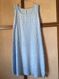Vestito azzurro seta cotone