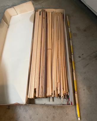 Listelli e tavole 1m legno balsa per modellismo