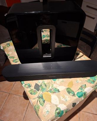 Soundbar e subwoofer Sonos