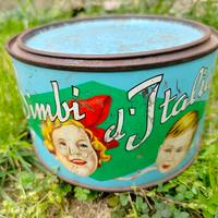 Scatola latta biscotti Bimbi d'Italia vintage
