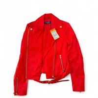 Biker Trussardi Jeans Giacca in Eco-pelle Rossa 