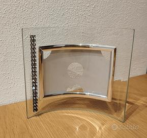 Cornice portafoto in vetro e strass 