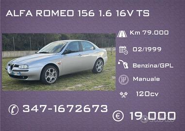 Alfa 156 1.6 ts 16v Da Amatore Conservata Con CRS