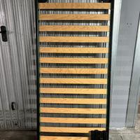 Rete singola 90x195 a doghe strette con piedini
