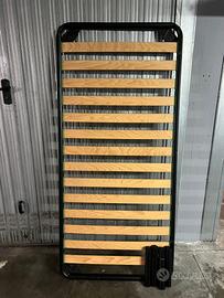 Rete singola 90x195 a doghe strette con piedini