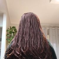 Parrucca con trecce colore mogano