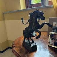 Statua bronzo cavallo rampante