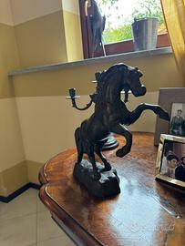 Statua bronzo cavallo rampante