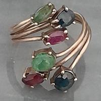 anello vintage in oro giallo-modello contrarie'  