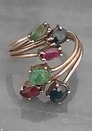 anello vintage in oro giallo-modello contrarie'  