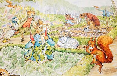 Locandina poster promozionale libri Beatrix Potter