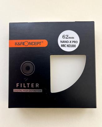 K&F CONCEPT Filtro ND 1000 (62mm)  Super Slim