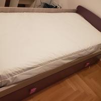 Letto singolo con cassetto per secondo letto