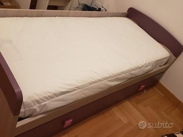 Letto singolo con cassetto per secondo letto
