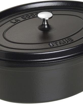 Casseruola ovale in ghisa STAUB, 8,5 litri, nera