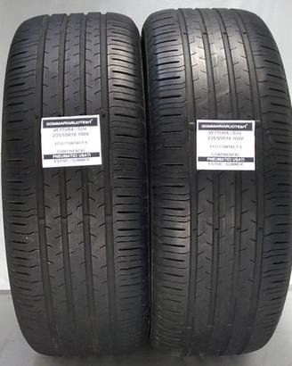 2 PNEUMATICI USATI 235/55R18 100V ECO C 6 CONTINEN