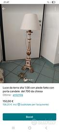 luce da terra alta 1.08 fatta con candeliere del 7