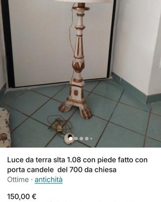 luce da terra alta 1.08 fatta con candeliere del 7