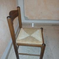 sedia seduta in paglia