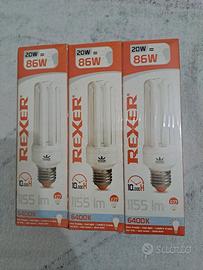 Lotto 3 Lampadine Risparmio Energetico 20W - E27