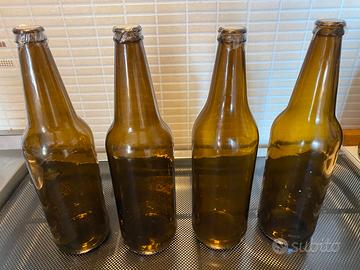 16 Bottiglie vuote vetro scuro 66 cl