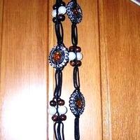 CINTURA GIOIELLO *lacci neri con charms* NUOVO