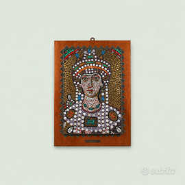 Mosaico Teodora San Vitale Ravenna 35x50 Vintage