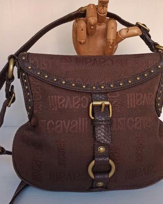 Original JUST CAVALLI,borsa tracolla tessuto cacao