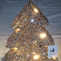 Mini albero di Natale dorato con luci