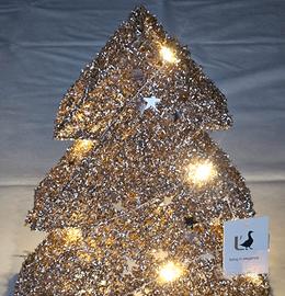 Mini albero di Natale dorato con luci