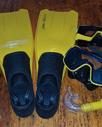 Ser pinne + 2 maschere e boccaglio