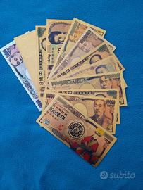 GIAPPONE"12 BANCONOTE IN LAMINA MOLTO RARE